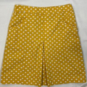 Boden yellow polka dot skirt, size 8L